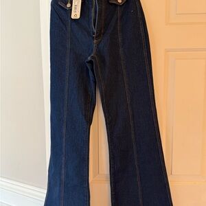 ROLLA'S Dark Indigo Eastcoast High Rise Flare Jeans Size 26 Cotton / 1% Elastane